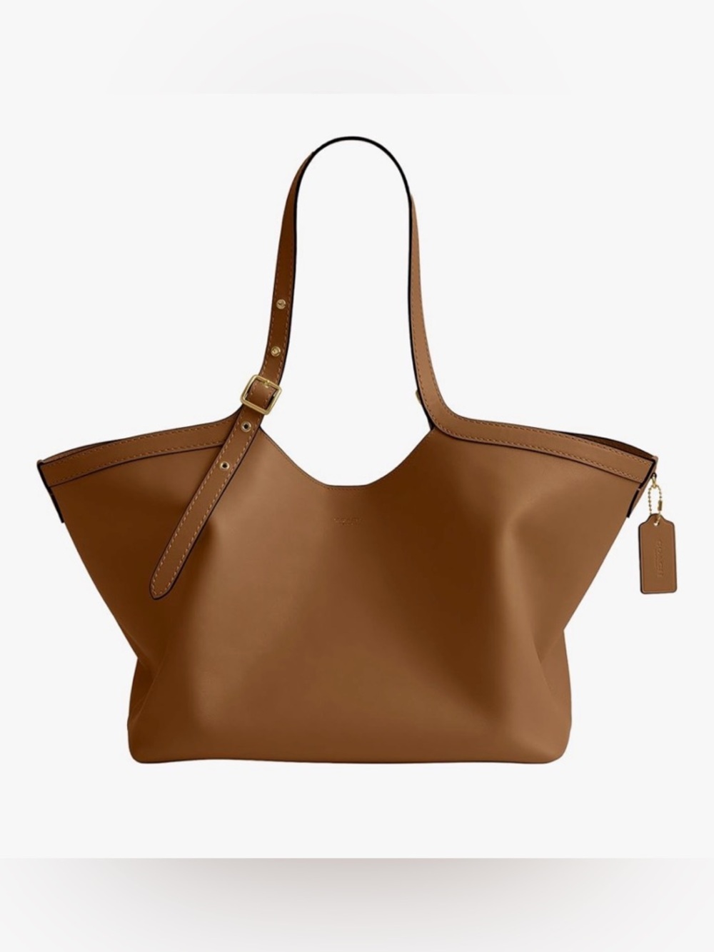 Coach Gramercy Tote Bag in Honey Brown Leather with Gold Tone Hardware - NWT